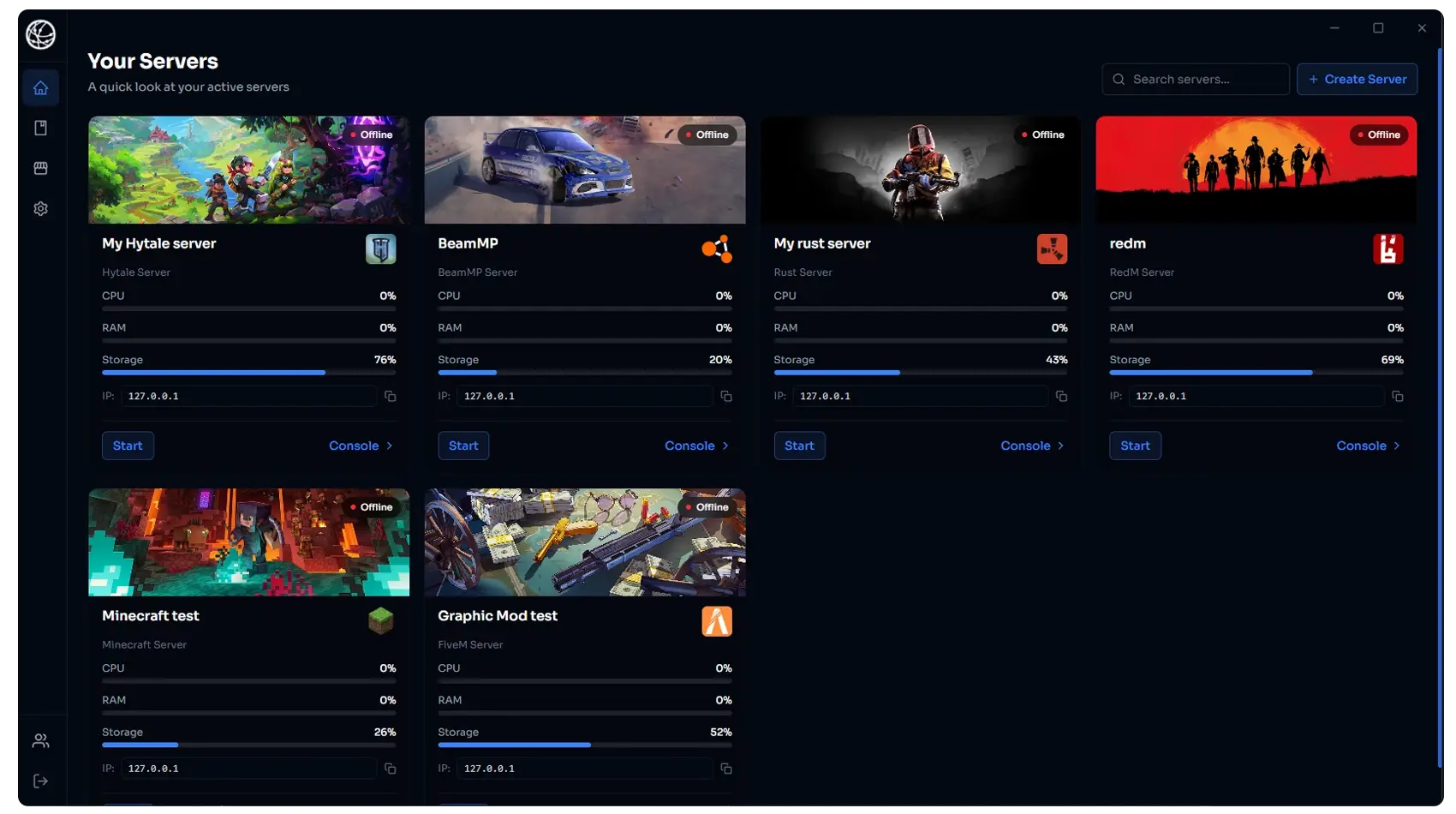 HTNetwork — A control panel for deploying and managing game servers